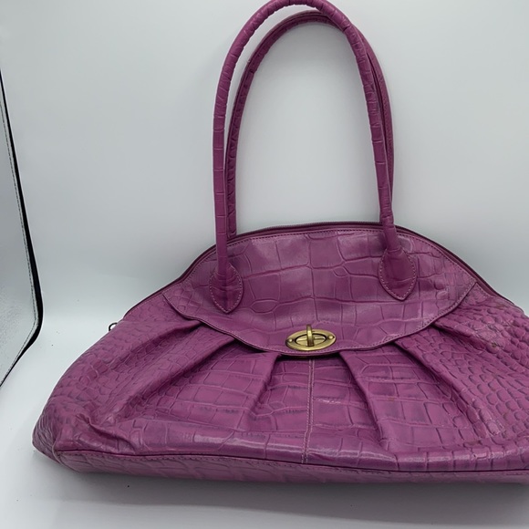 MICHAEL ROME LEARN CROCO EMBOSSED SHOULDER BAG - Picture 9 of 9